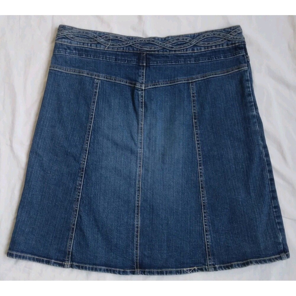Canyon River Blues Jean Denim Skirt A Line Flare Y2K Casual Boho Women's XL - Picture 4 of 5